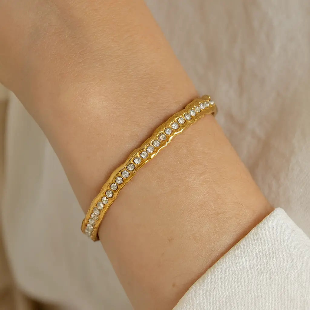 Stardust Cuff - 18K Gold Plated + Cz