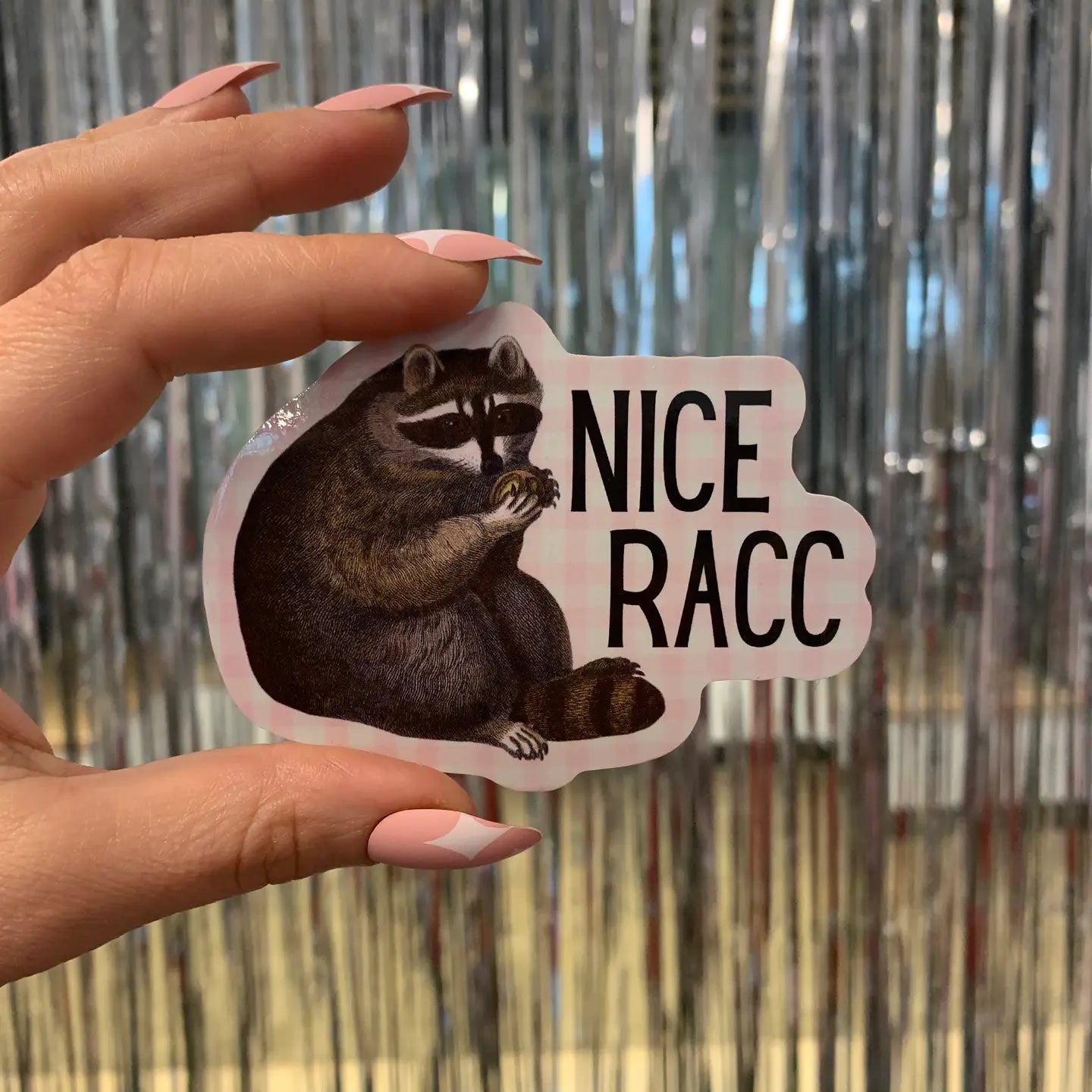 Nice Racc Die Cut Vinyl Sticker