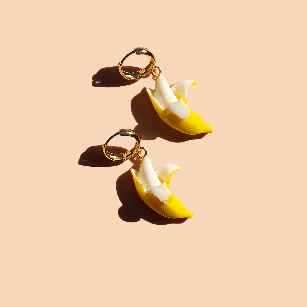Gwen Hoop Earrings - 18K Gold Plated and Banana