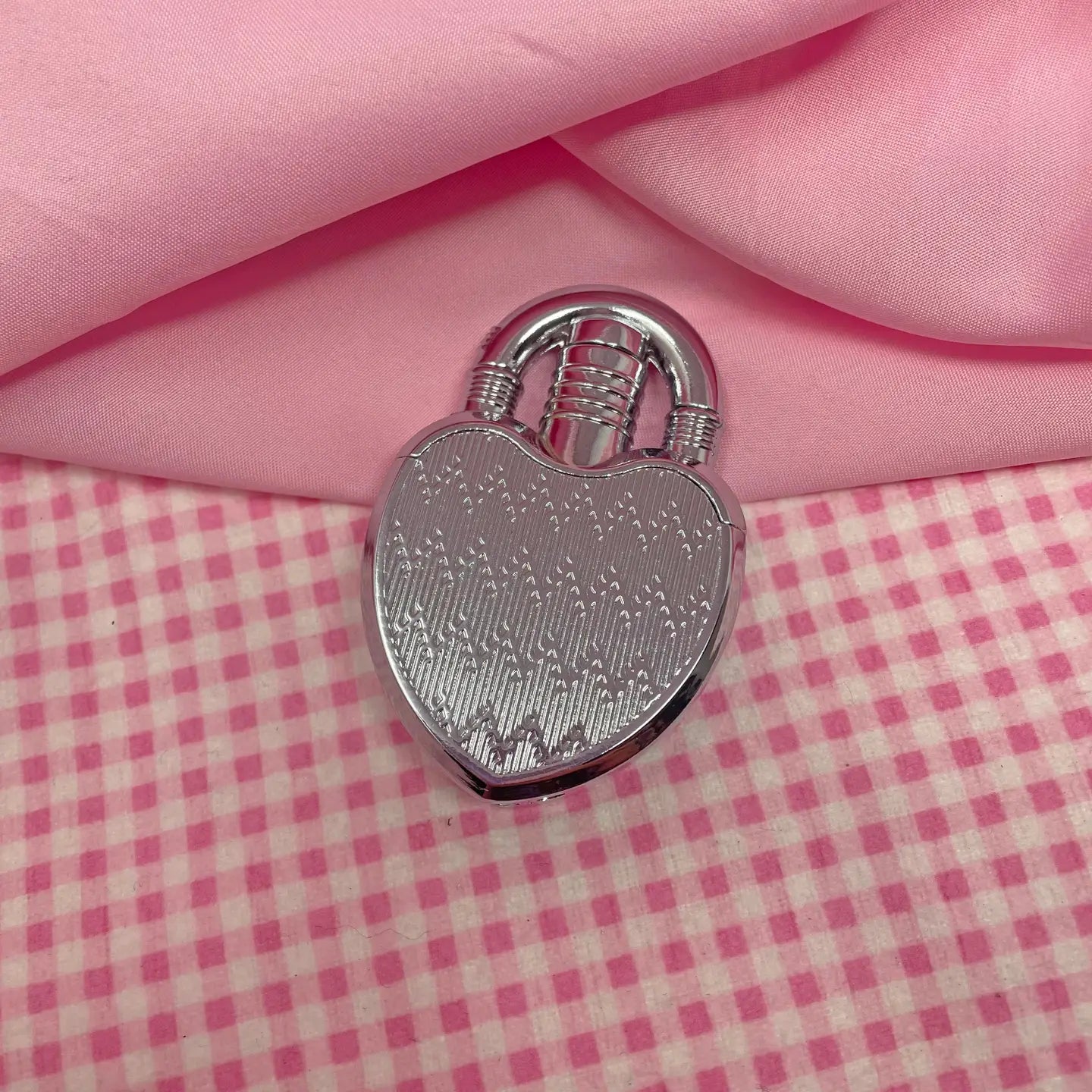 Heart Lock Lighter - Silver