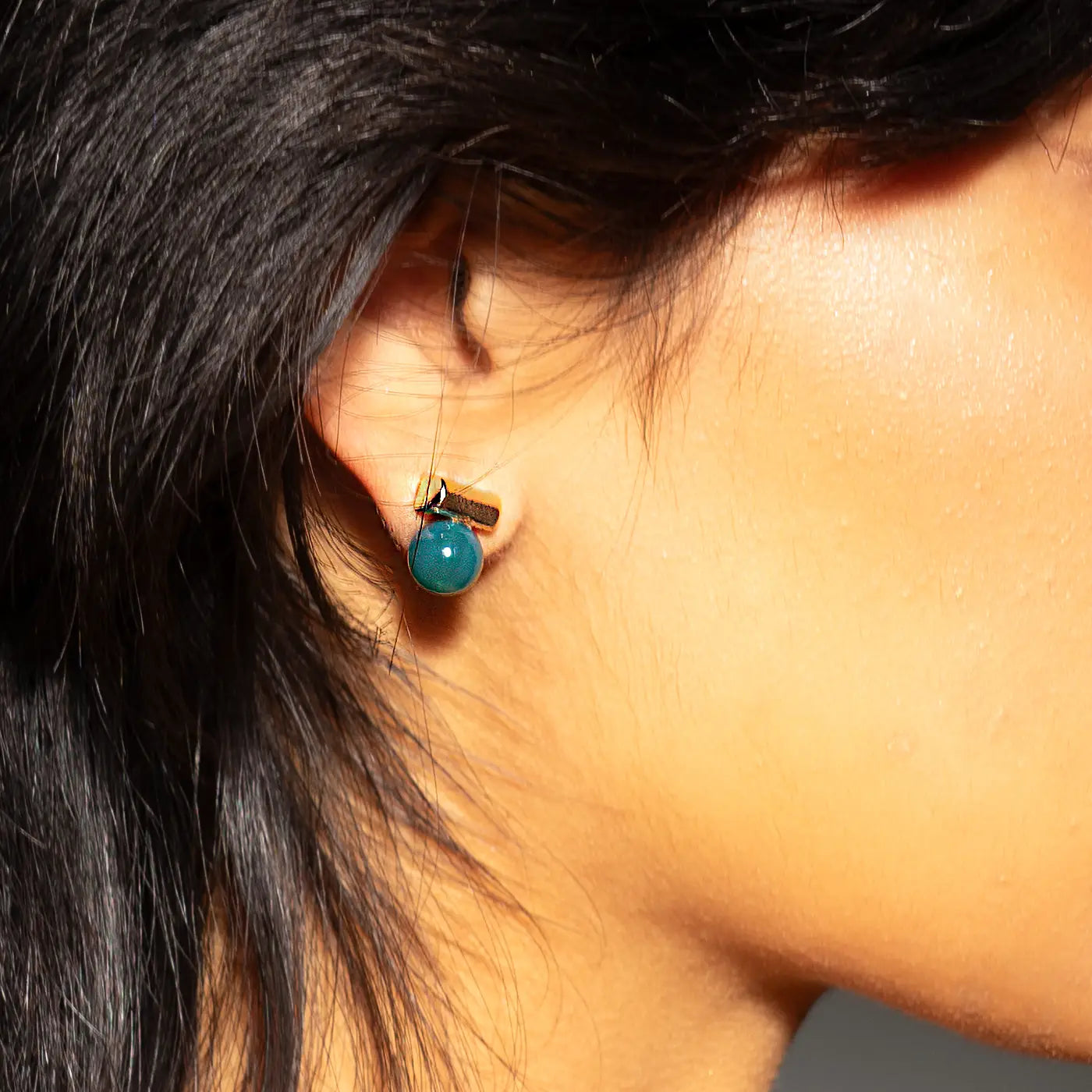 Morse Code Studs - 18k Gold Plated