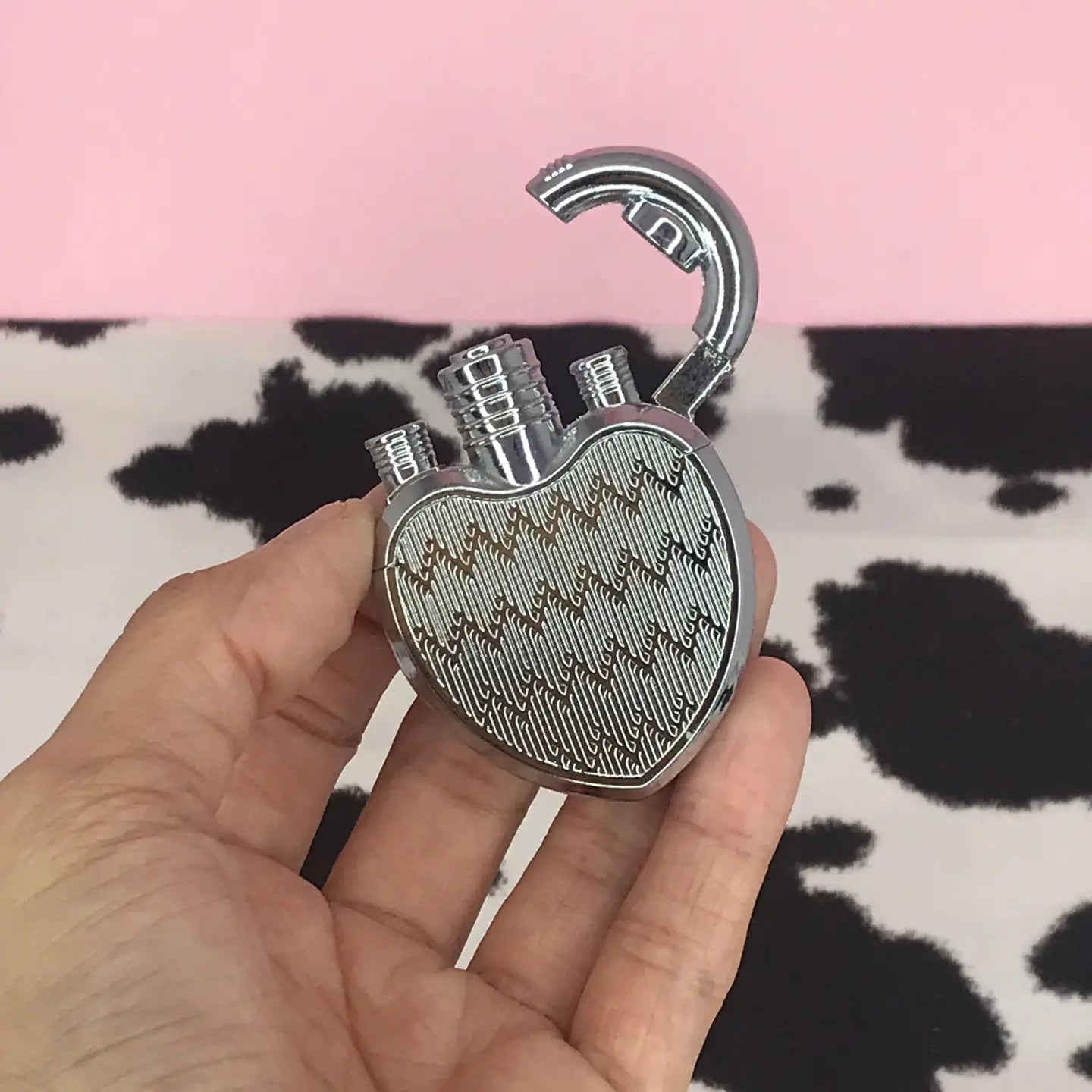 Heart Lock Lighter - Silver