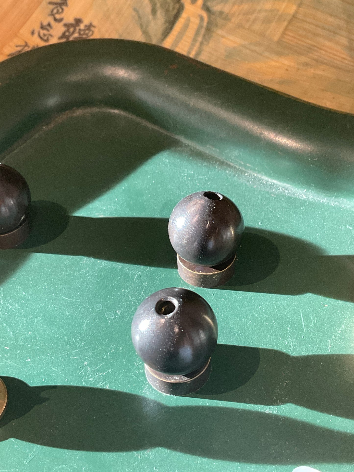 Brass Ball Black Incense Holder