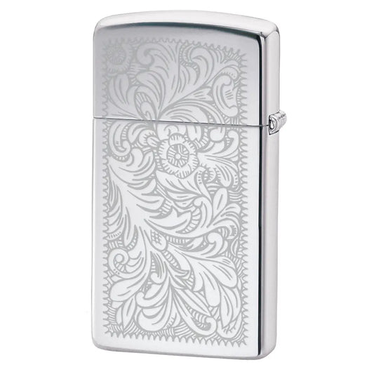 Slim Silver Venetian Lighter