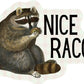 Nice Racc Die Cut Vinyl Sticker