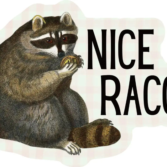 Nice Racc Die Cut Vinyl Sticker