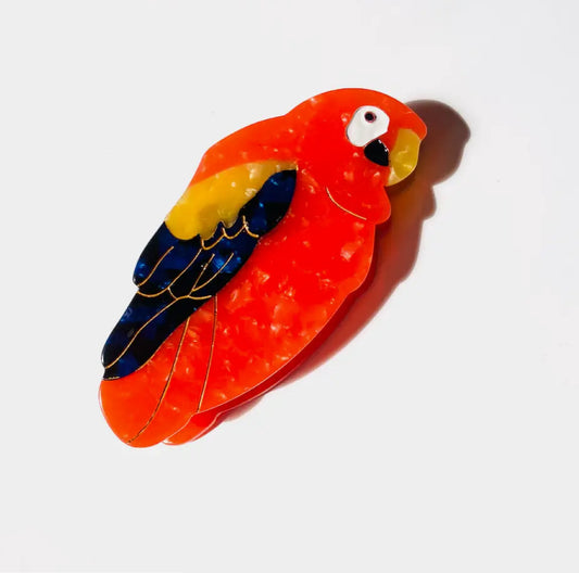 Hand Painted Parrot Claw Hair Clip
