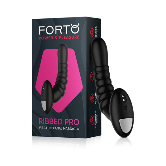 Ribbed Pro Rechargeable Silicone Vibrating Anal Massager