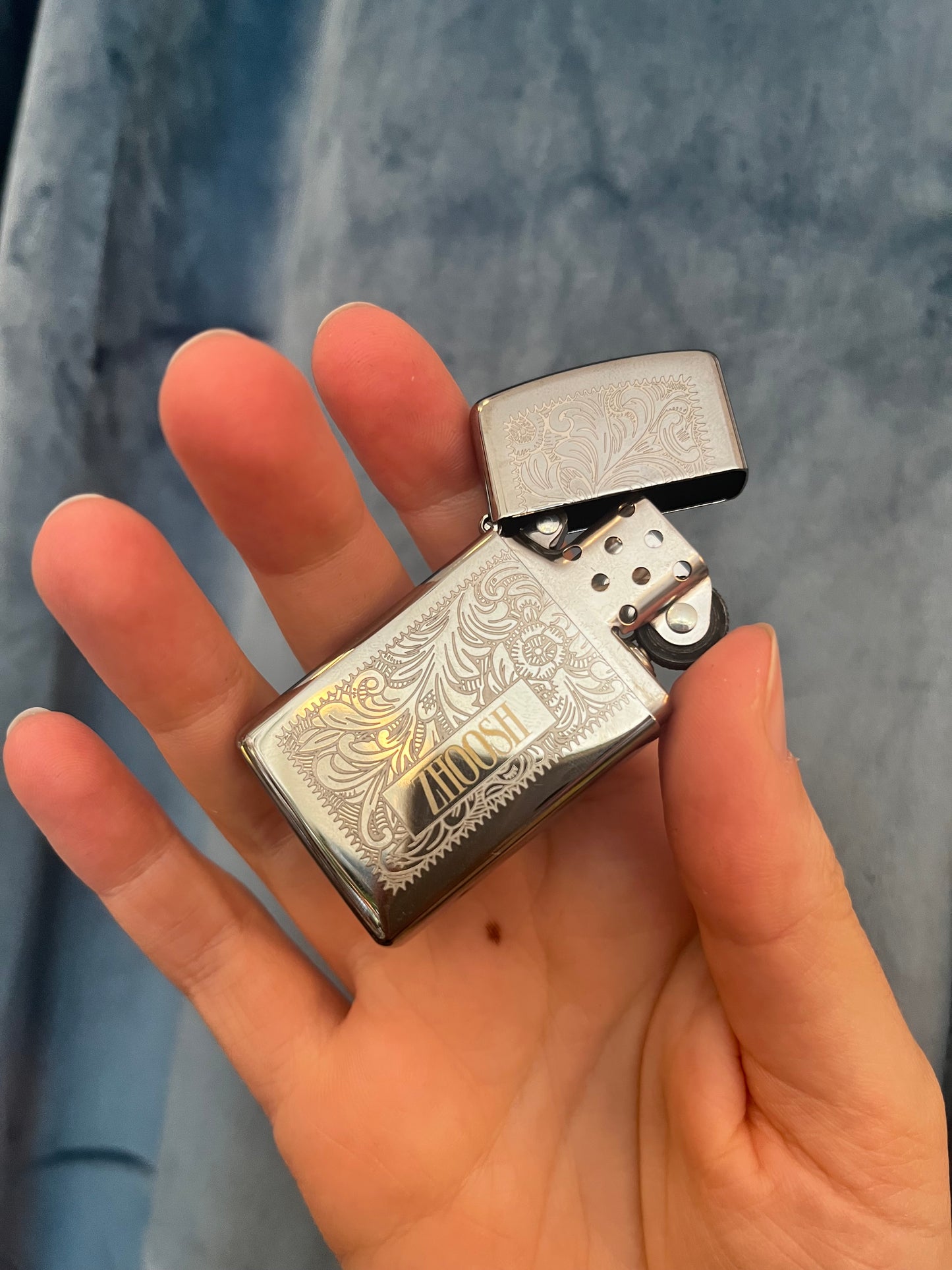 Slim Silver Venetian Lighter