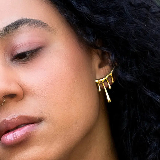 Lava Studs 18K Gold Plated