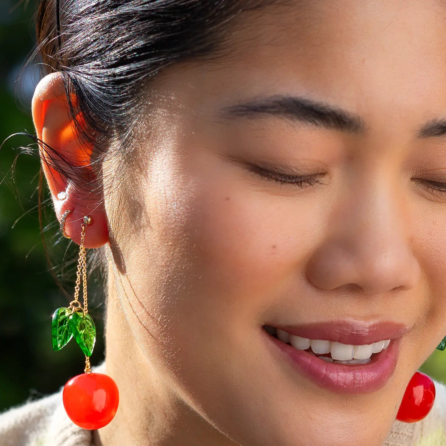 Cherry Bomb Layered Earring