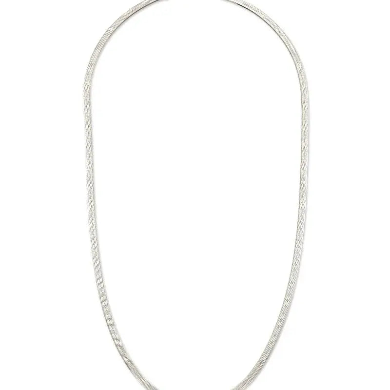 Zoe Rhodium Silver Snake Chain Necklace