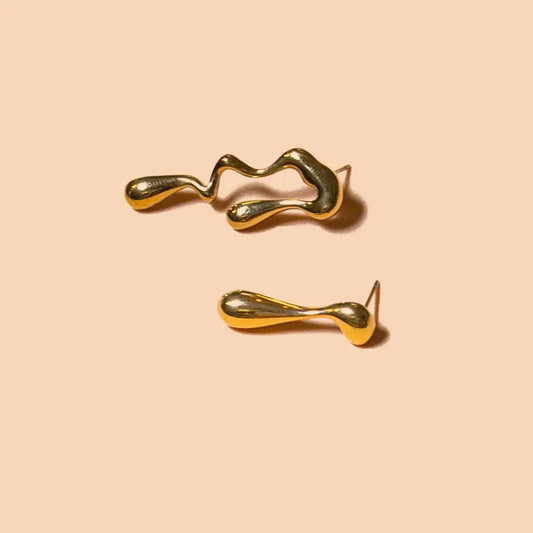 Vice Versa Studs - 18k Gold Plated