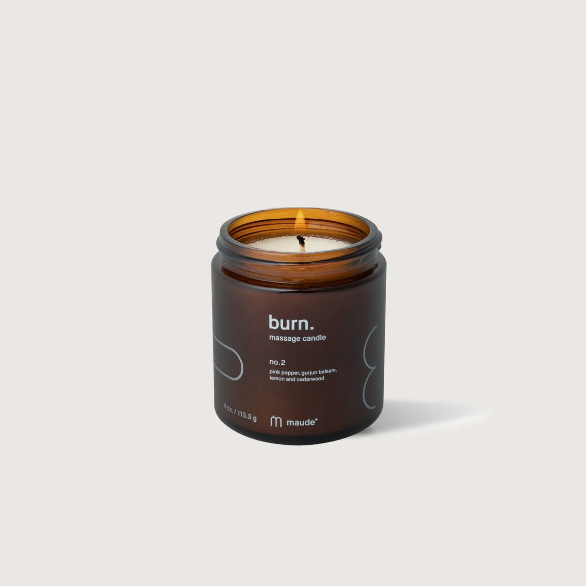 Burn No. 2 Soy-Based Massage Candle - Pink Pepper, Cedar Wood