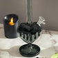 Black Drip Heart Vase