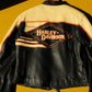 Harley Davidson Black and Cream Jacket - Women’s M