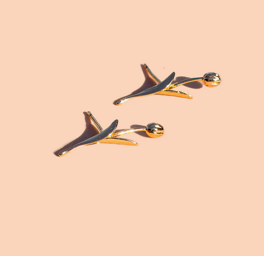 Holland Tulip Studs - 18K Gold Plated