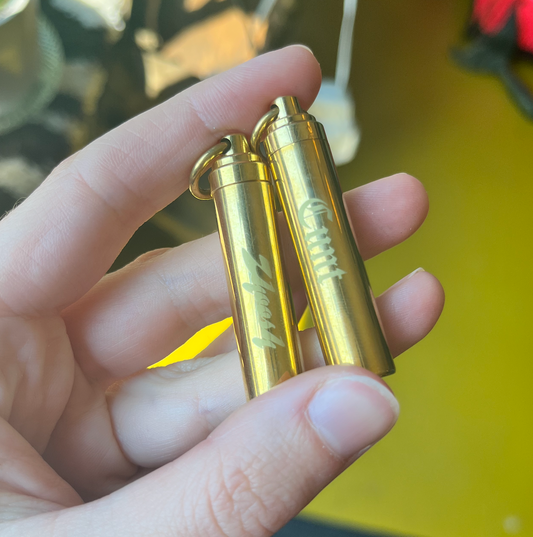 Engraved Brass Pill Case