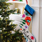 No Peeking Embroidered Stocking