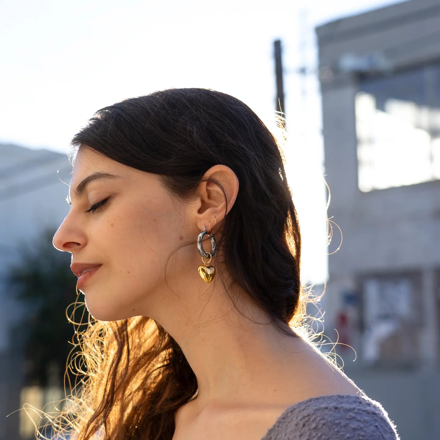 Had Me @ Hello Heart Hoop - Stainless Steel