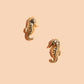Fortune Seahorse Studs - 18K Gold Plated