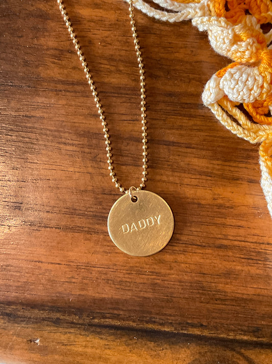 Custom Stamped Necklace - DADDY
